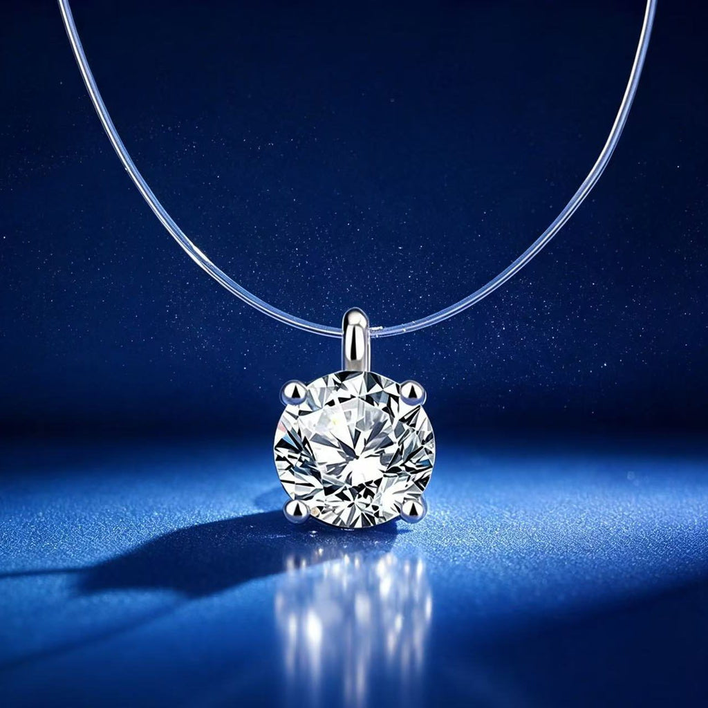 0.5ct Round Brilliant Four-Claw Solitaire Pendant Necklace