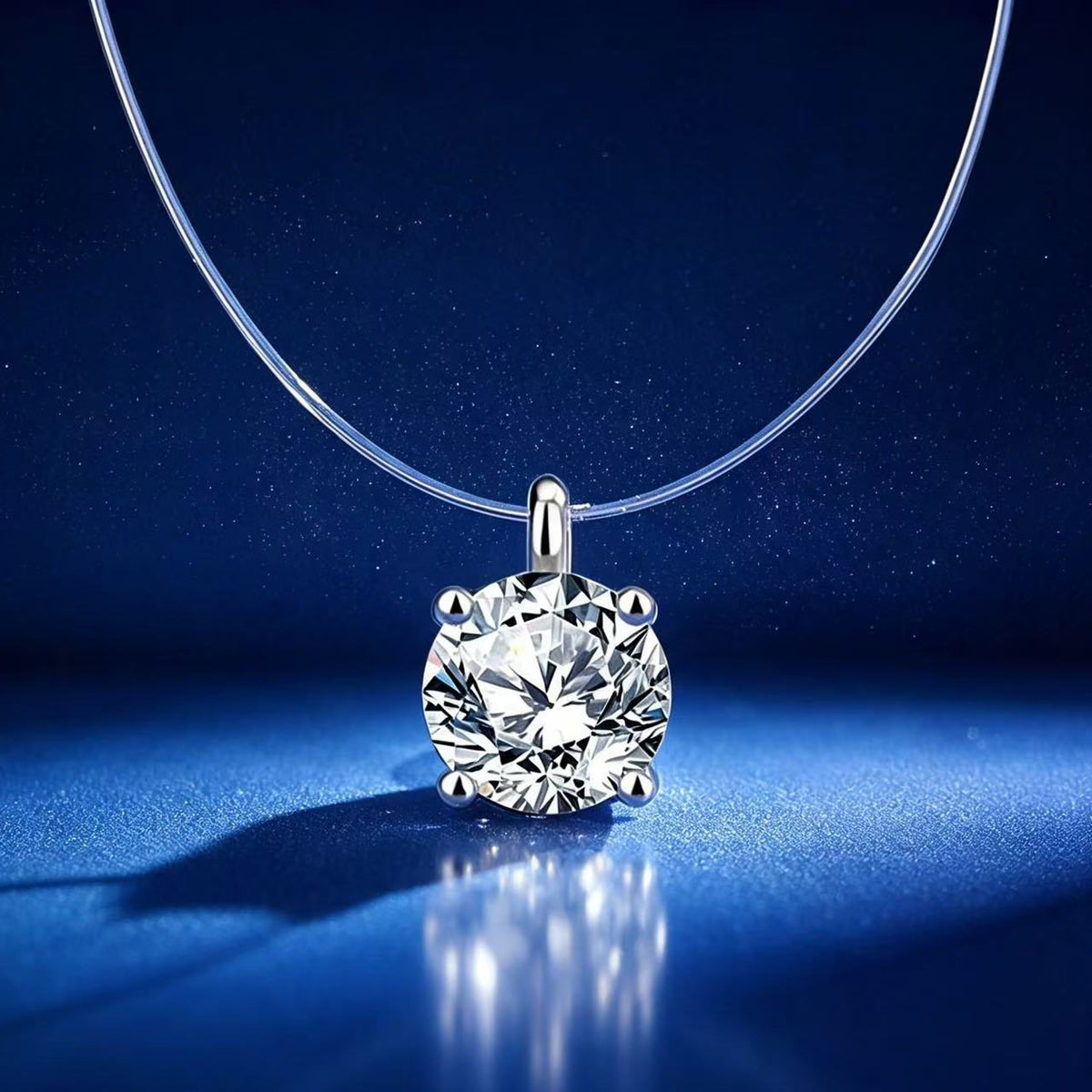 0.5ct Round Brilliant Four-Claw Solitaire Pendant Necklace