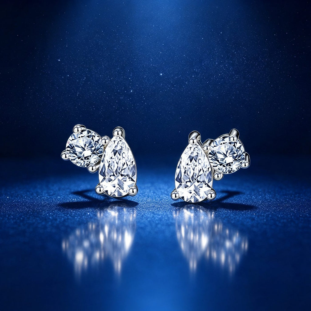0.25ct Round Brilliant Two-Stone Stud Earrings