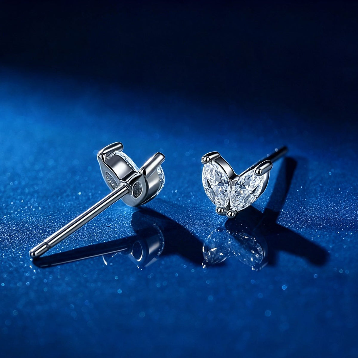 0.1ct Marquise Butterfly Cluster Stud Earrings