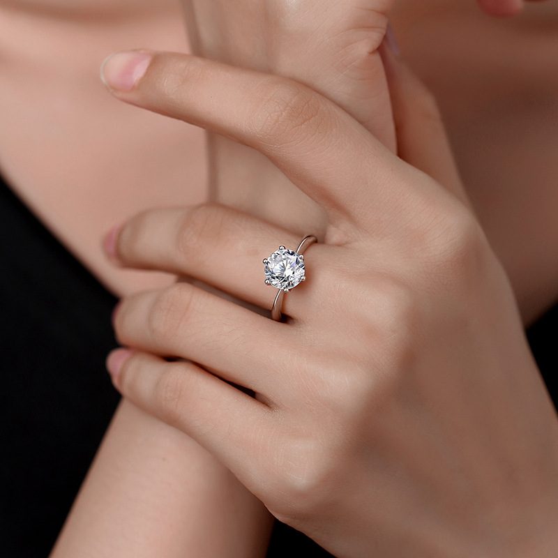 2ct Round Brilliant Six-Claw Solitaire Ring