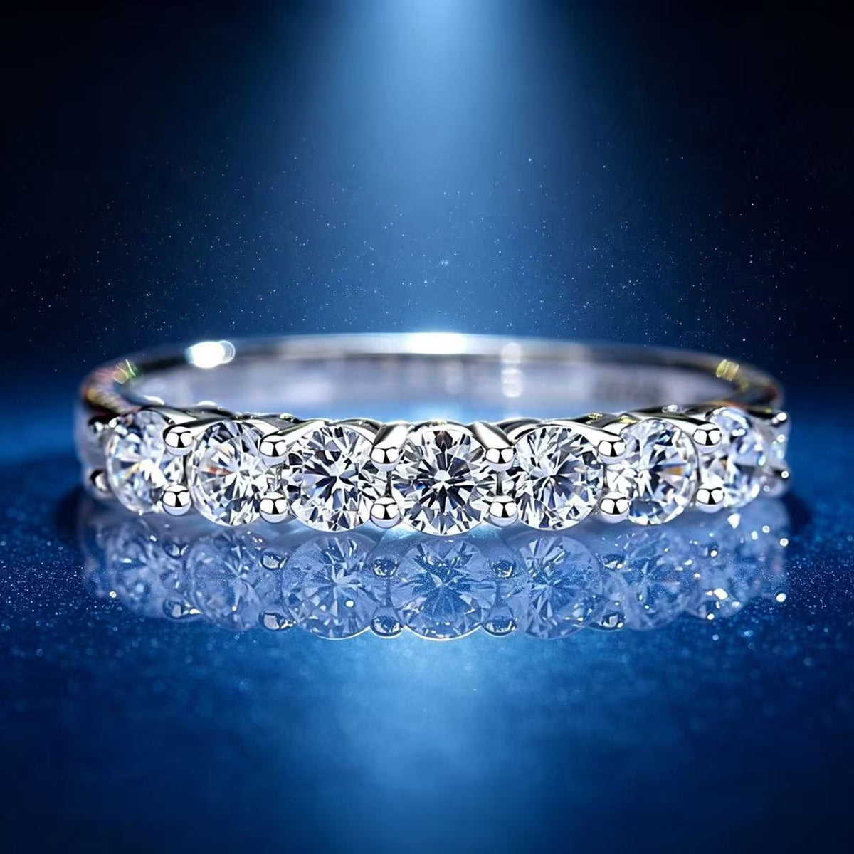 Graduated Multi-Stone Band Ring