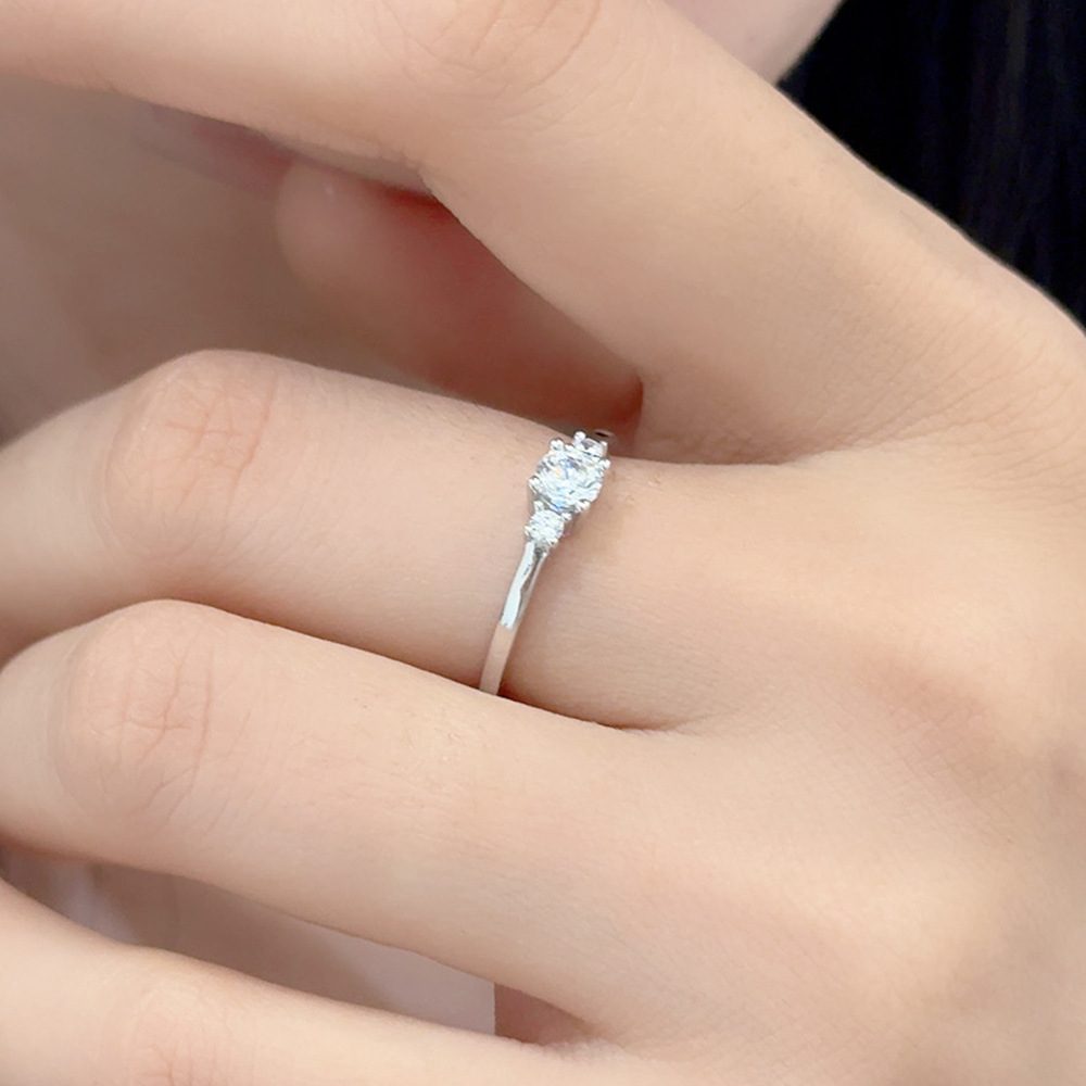 0.25ct Round Brilliant Trilogy Ring