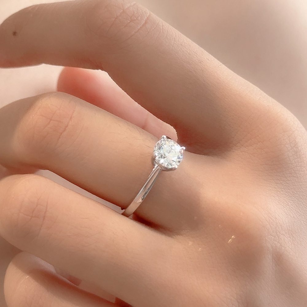 0.5ct Round Brilliant Four-Claw Solitaire Ring