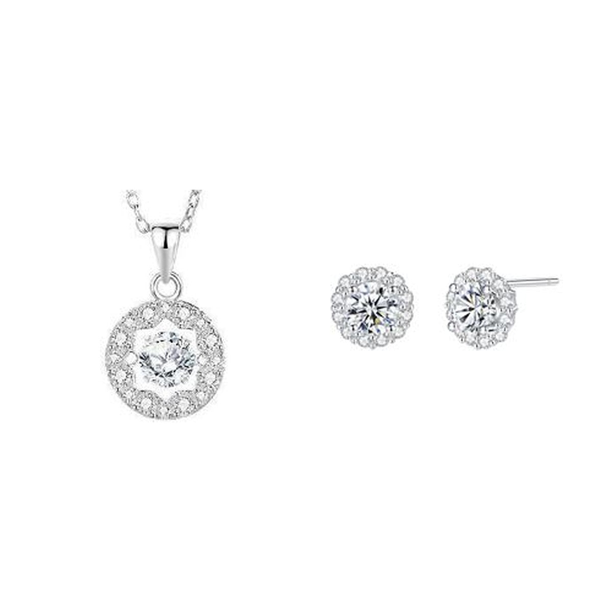 The Halo Gift Set — Dancing Stone Pendant & Halo Studs
