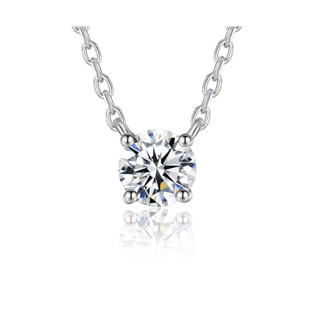 1ct Round Brilliant Slider Solitaire Pendant Necklace