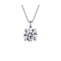 1ct Round Brilliant Four-Claw Solitaire Pendant Necklace
