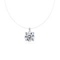 0.5ct Round Brilliant Four-Claw Solitaire Pendant Necklace