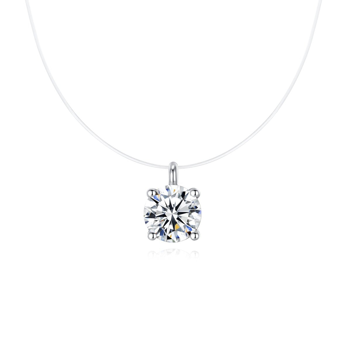 0.5ct Round Brilliant Four-Claw Solitaire Pendant Necklace
