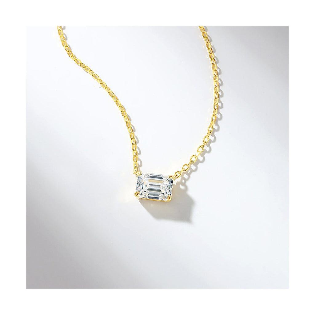 1.3ct Green Emerald Slider Pendant Necklace