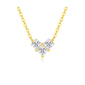 0.1ct Princess Chevron Cluster Pendant Necklace
