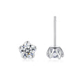 0.5ct Round Brilliant Five-Claw Solitaire Stud Earrings