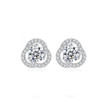 0.5ct Round Brilliant Swirl Halo Stud Earrings