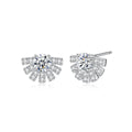 0.5ct Round Brilliant Fan Cluster Stud Earrings