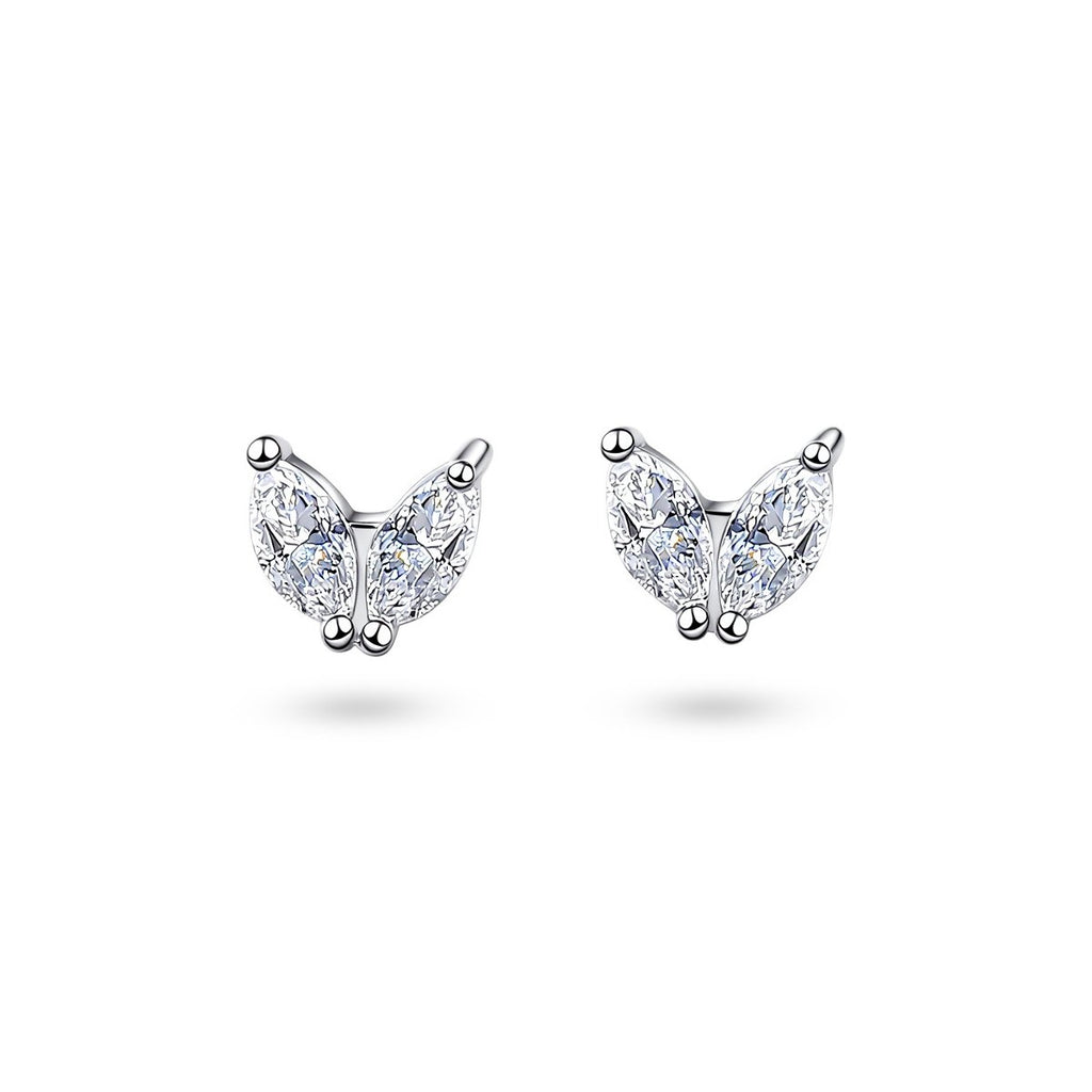 0.1ct Marquise Butterfly Cluster Stud Earrings
