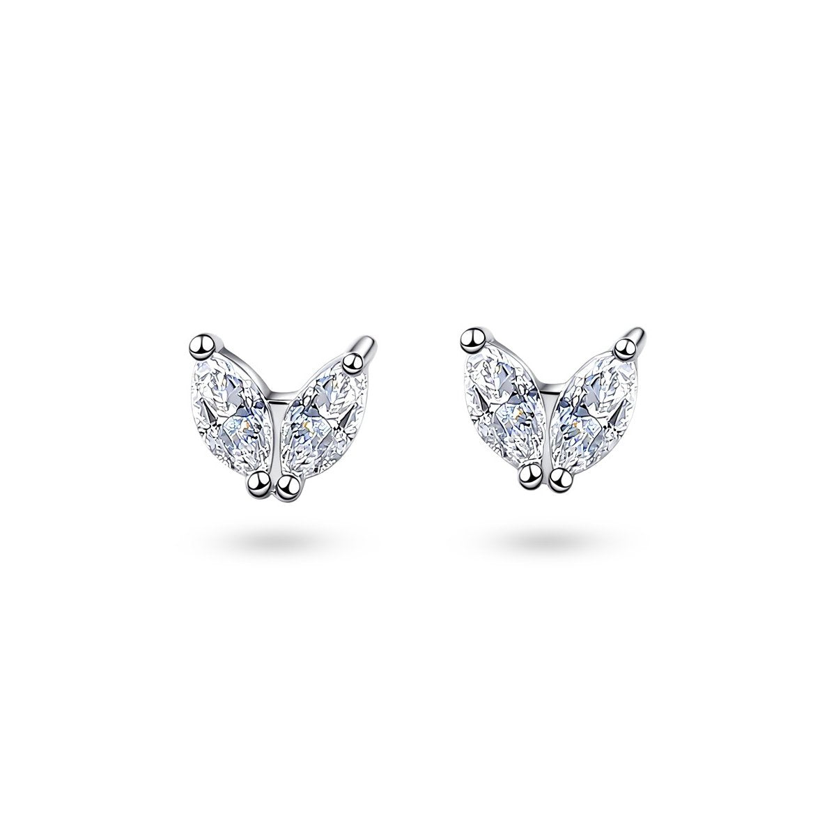 0.1ct Marquise Butterfly Cluster Stud Earrings