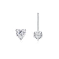 0.25ct Heart Three-Claw Solitaire Stud Earrings