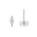 0.8ct Marquise Two-Claw Solitaire Stud Earrings