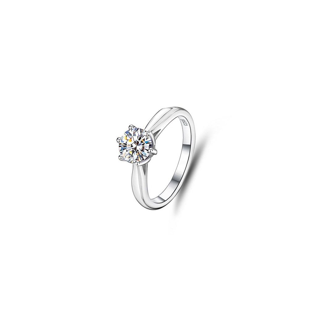 1ct Round Brilliant Six-Claw Solitaire Ring