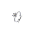 1ct Round Brilliant Solitaire Ring, Pavé Crossover Band (16 accent stones)