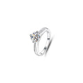 1ct Round Brilliant Solitaire Ring, Pavé Shoulders (14 accent stones)