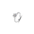 1ct Round Brilliant Solitaire Ring, Pavé Shoulders (16 accent stones)