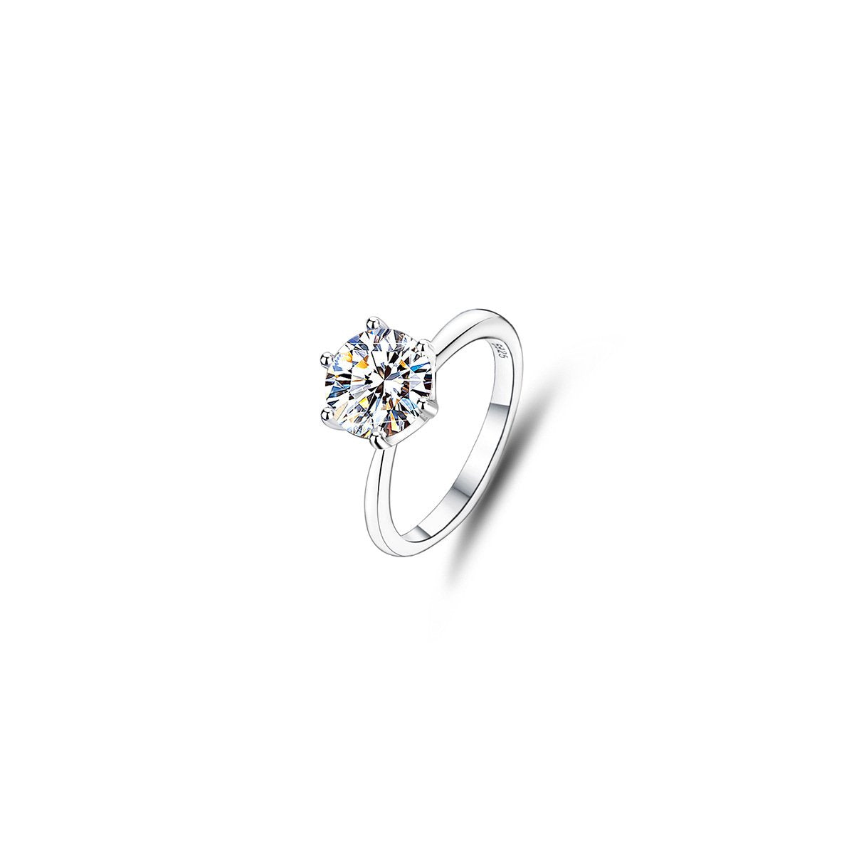 2ct Round Brilliant Six-Claw Solitaire Ring