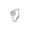 1ct Round Brilliant Solitaire Ring, Bow Detail (12 accent stones)