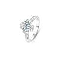 2ct Round Brilliant Floral Halo Ring