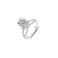 2ct Round Brilliant Solitaire Ring, Pavé Split Shank
