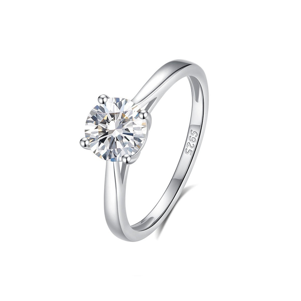 1ct Round Brilliant Four-Claw Solitaire Ring