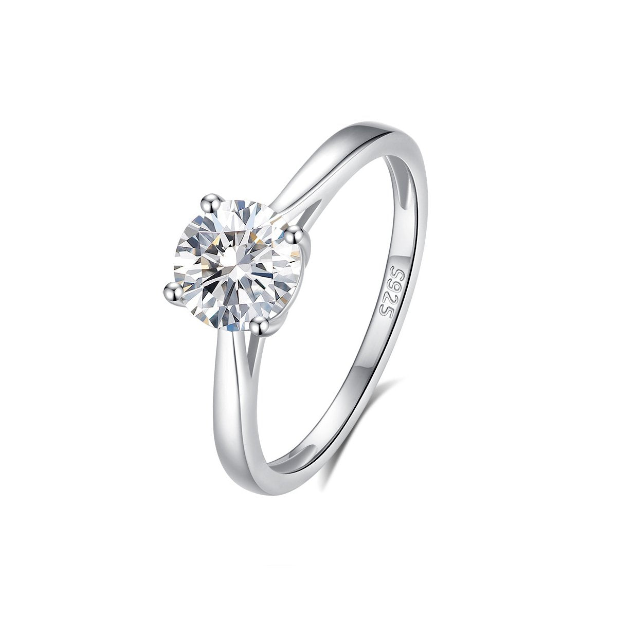 1ct Round Brilliant Four-Claw Solitaire Ring