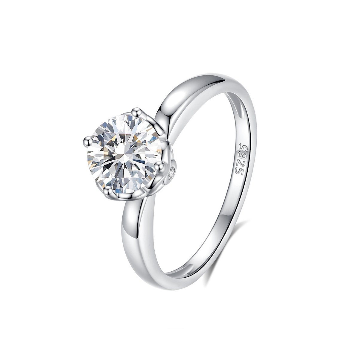 0.5ct Round Brilliant Six-Claw Solitaire Ring