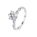1ct Round Brilliant Solitaire Ring, Pavé Infinity Band (12 accent stones)