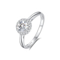 0.5ct Round Brilliant Halo Ring