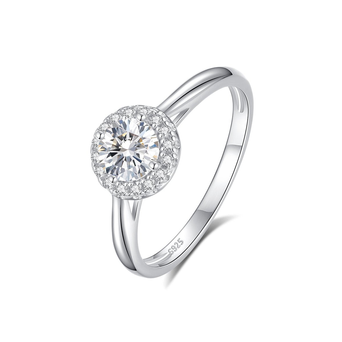 0.5ct Round Brilliant Halo Ring