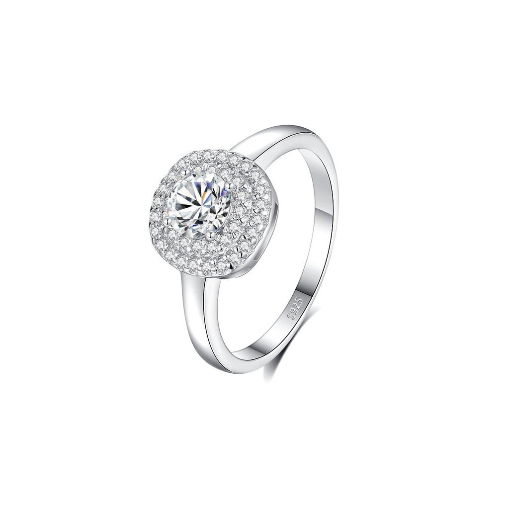 0.5ct Round Brilliant Cushion Double Halo Ring