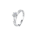 0.5ct Round Brilliant Solitaire Ring, Infinity Band