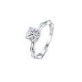 1ct Round Brilliant Solitaire Ring, Bamboo Band
