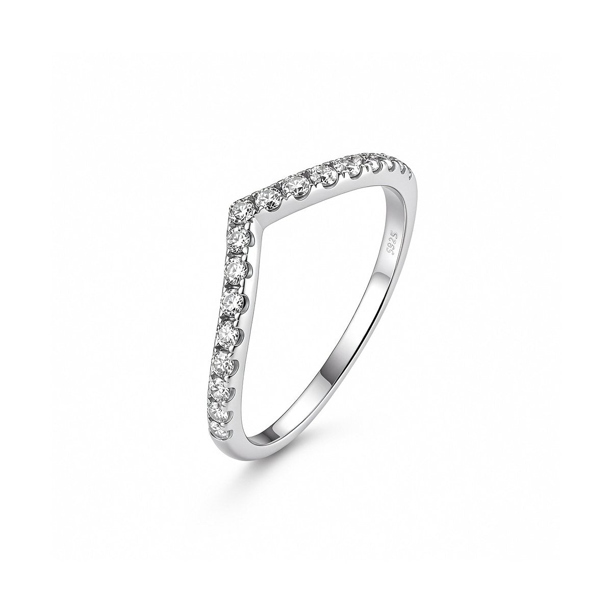 Wishbone Pavé Band Ring