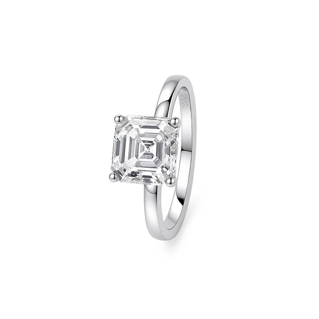 0.8ct Asscher Solitaire Ring