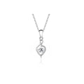 0.5ct Teal Round Brilliant Dancing Stone Twist Pendant Necklace