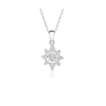 0.5ct Round Brilliant Dancing Stone Star Pendant Necklace